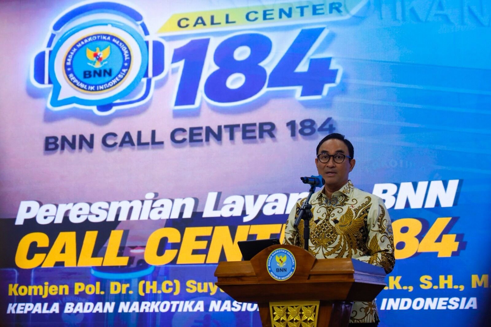 Kepala BNN Luncurkan Call Center 184, Minta Operator Responsif Layani Warga